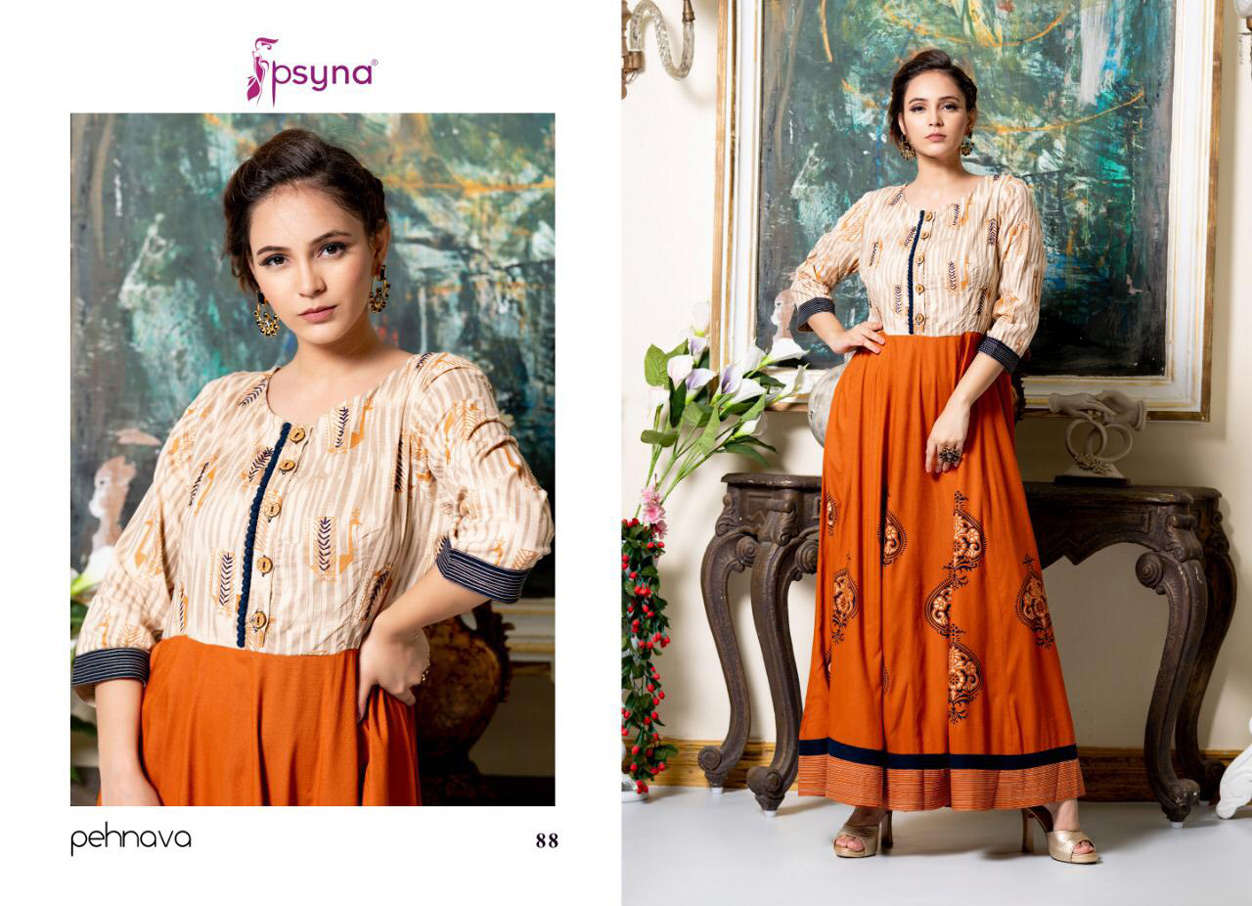 Pehnava Vol-8 Psyna Launch Rayon Cotton Gown Pehnava Vol-8 Psyna Launch Rayon Cotton Gown